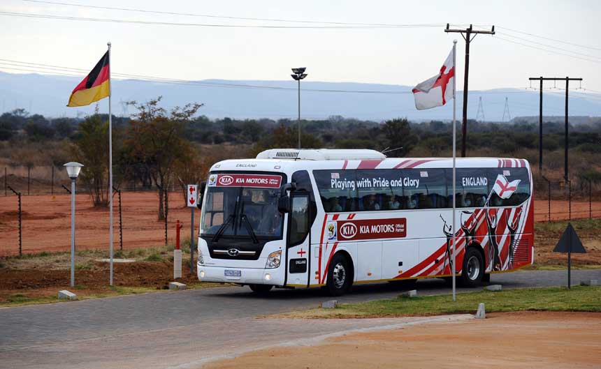 England depart from South Africa